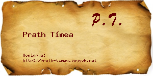 Prath Tímea névjegykártya